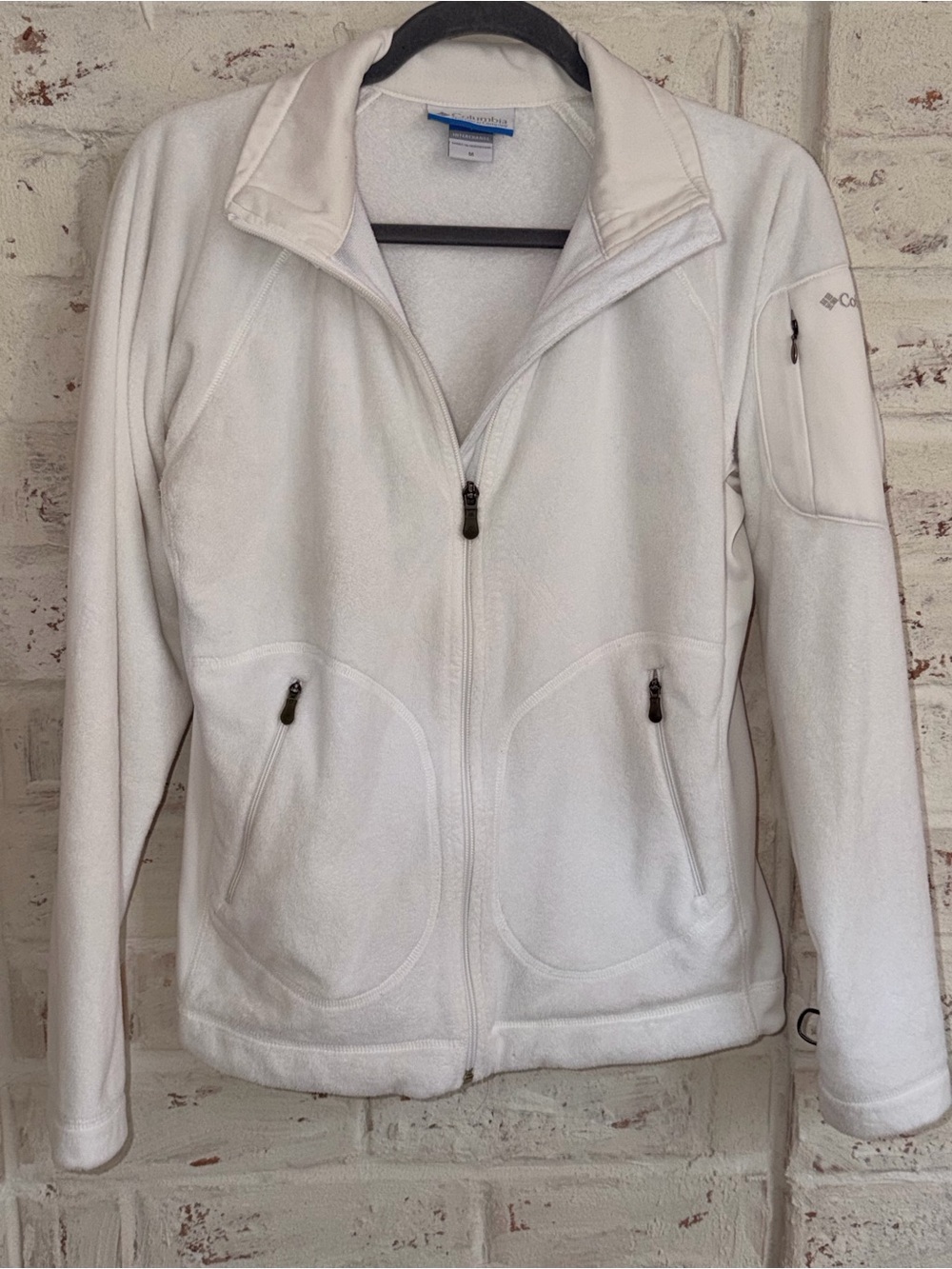 Columbia Benton Springs Interchange Fleece Jacket|Women’s Medium| White Full Zip - Picture 2 of 8